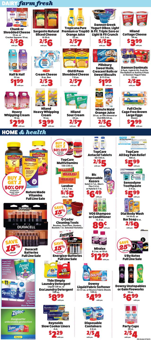 Family Fare Ad from 10/07/2020