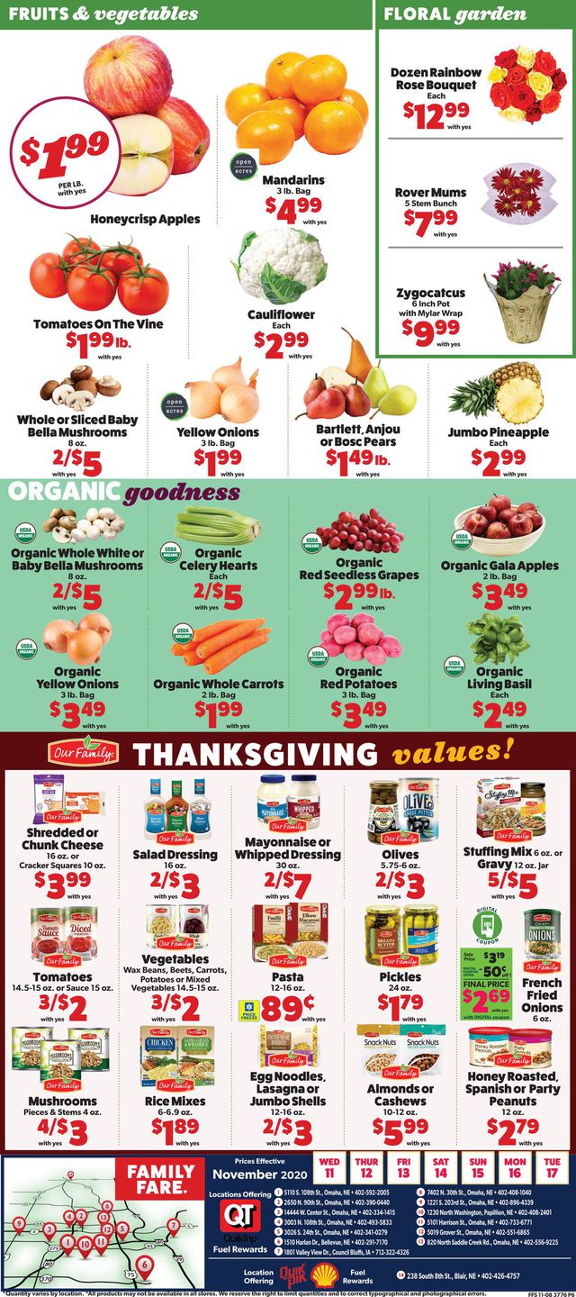 Family Fare Ad from 11/11/2020