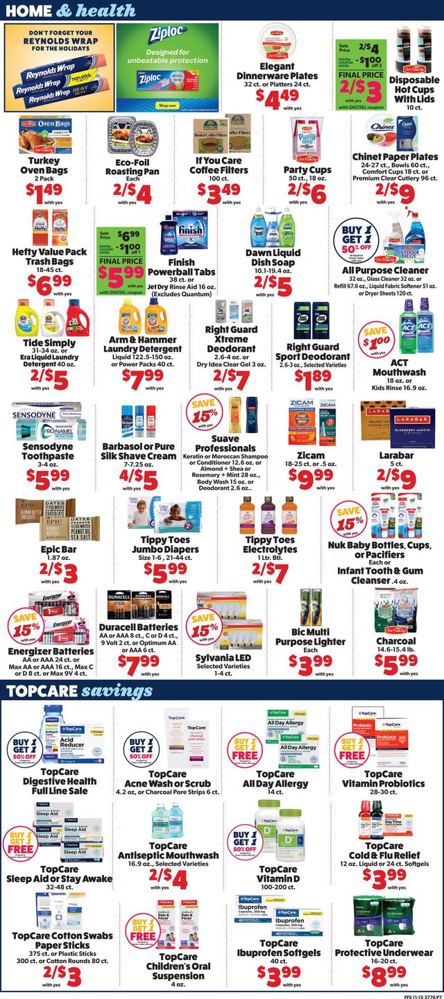 Family Fare Ad from 11/18/2020