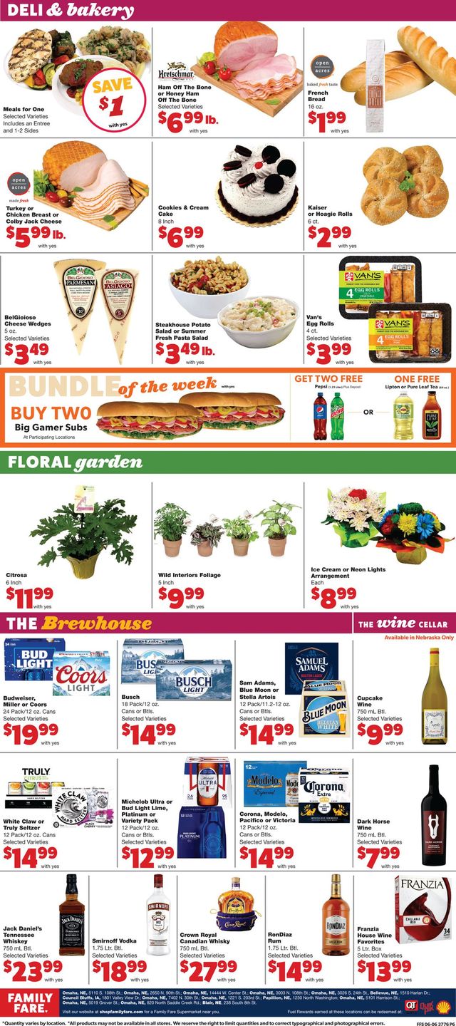 Family Fare Ad from 06/09/2021