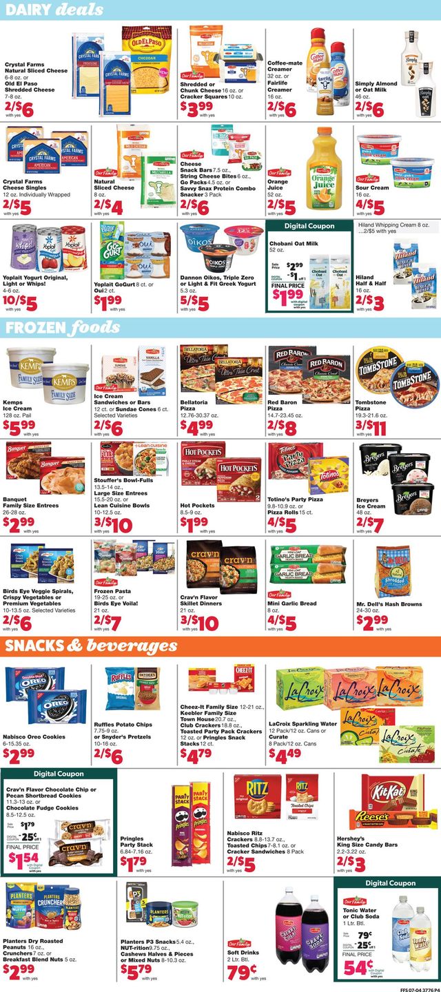 Family Fare Ad from 07/07/2021