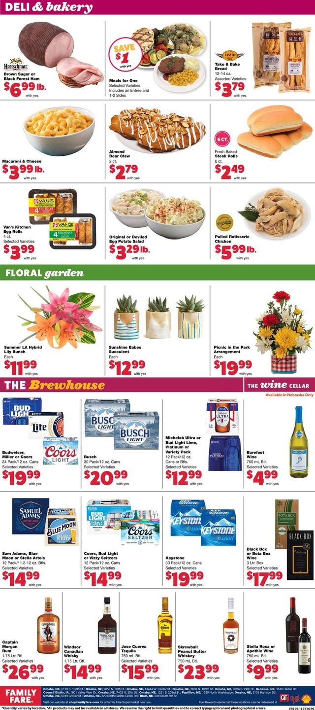 Family Fare Ad from 07/14/2021