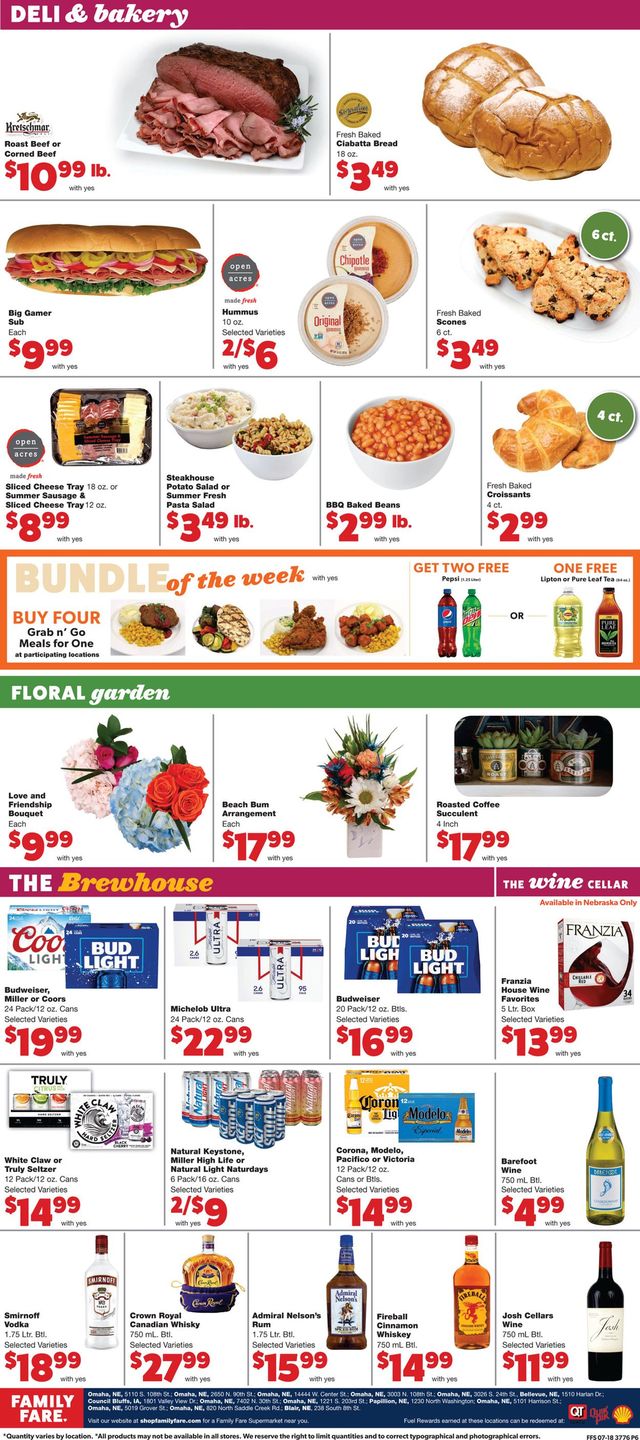 Family Fare Ad from 07/21/2021