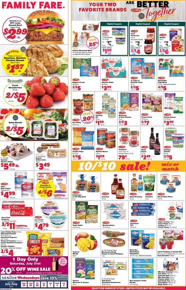 Family Fare Ad from 07/28/2021