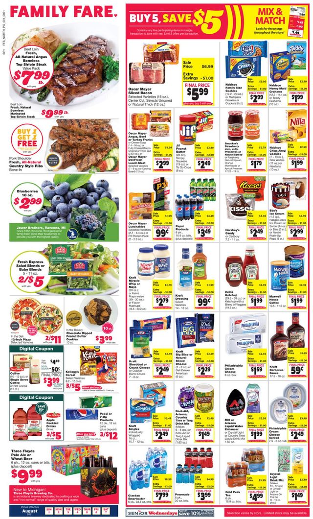 Family Fare Ad from 08/01/2021
