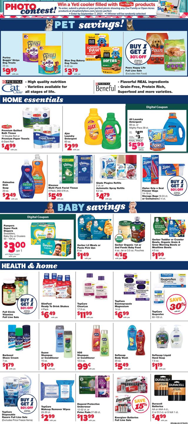 Family Fare Ad from 09/01/2021
