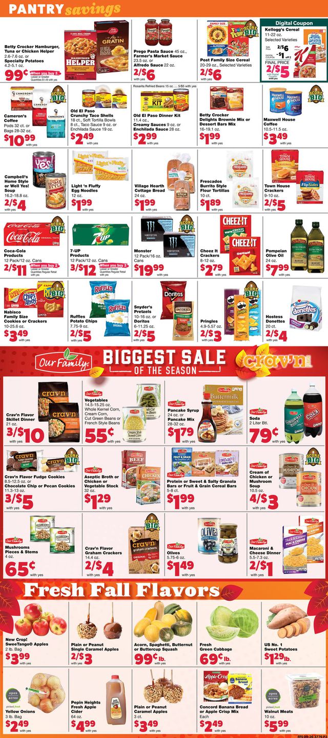 Family Fare Ad from 09/29/2021