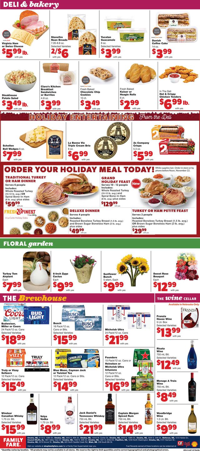 Family Fare Ad from 11/10/2021