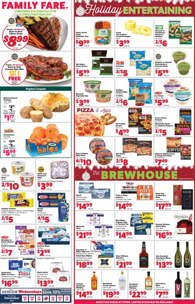 Family Fare Ad from 12/22/2021