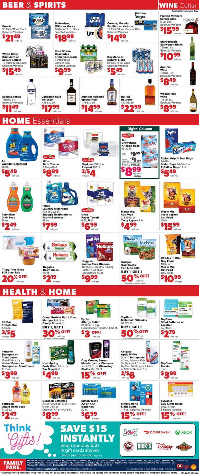 Family Fare Ad from 04/06/2022