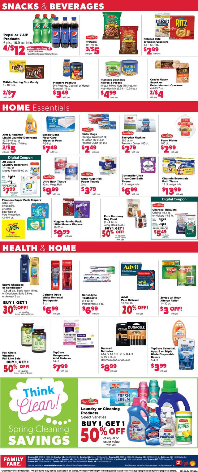 Family Fare Ad from 04/27/2022