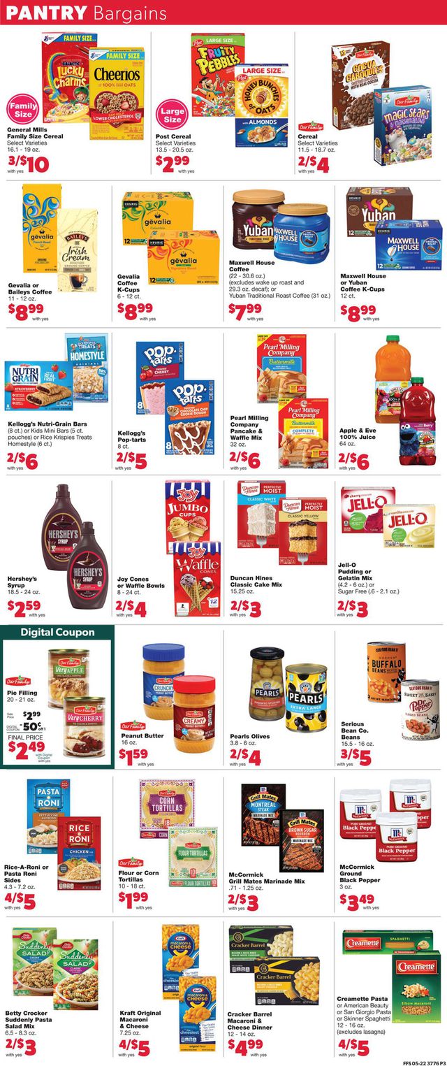 Family Fare Ad from 05/25/2022