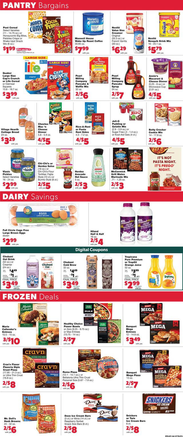 Family Fare Ad from 07/27/2022