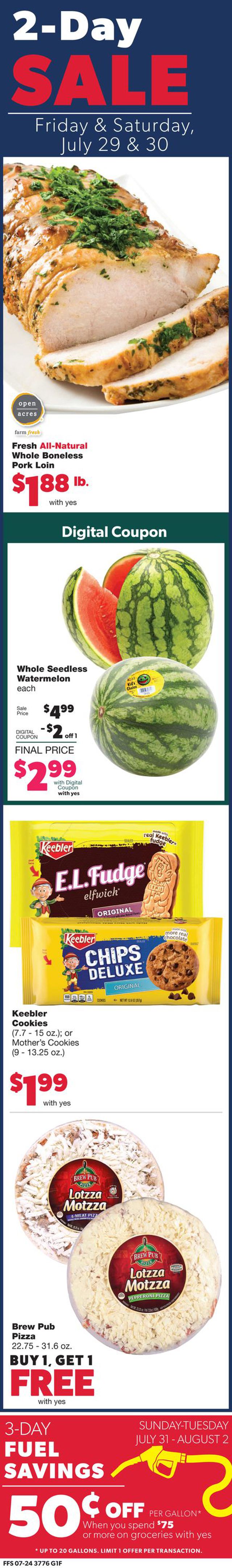 Family Fare Ad from 07/27/2022