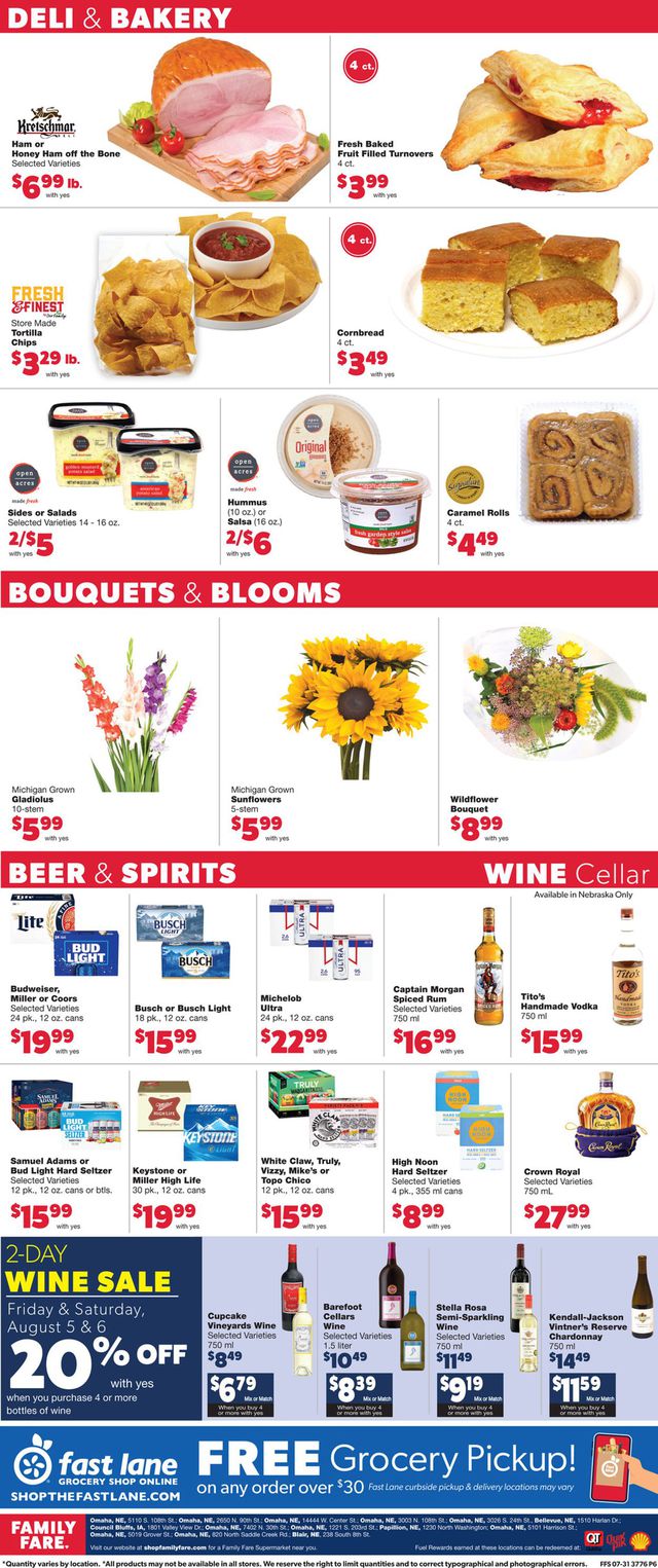Family Fare Ad from 08/03/2022