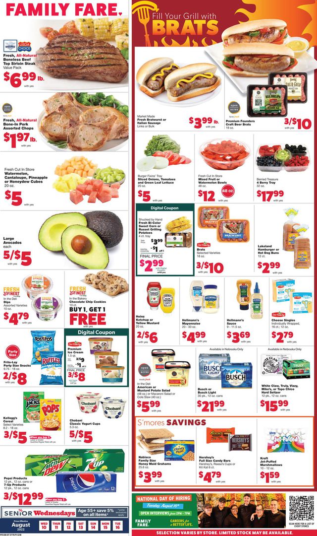 Family Fare Ad from 08/10/2022