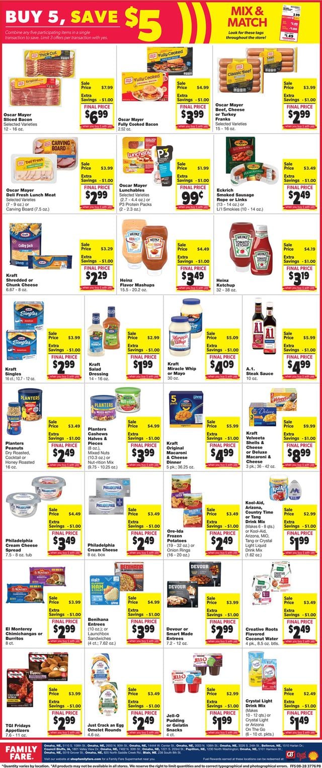 Family Fare Ad from 08/31/2022