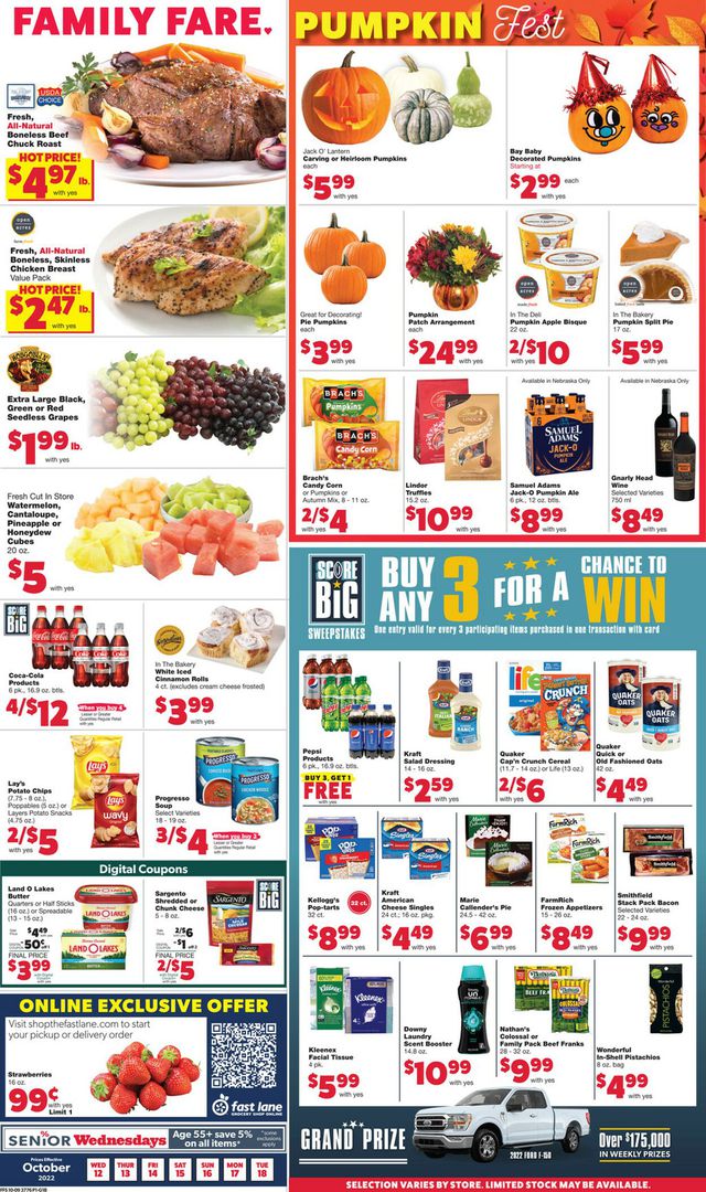 Family Fare Ad from 10/12/2022