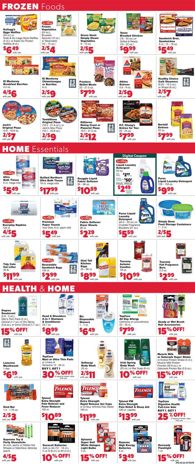 Family Fare Ad from 10/26/2022