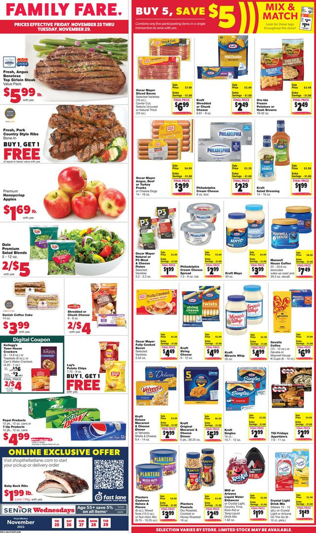 Family Fare Ad from 11/25/2022