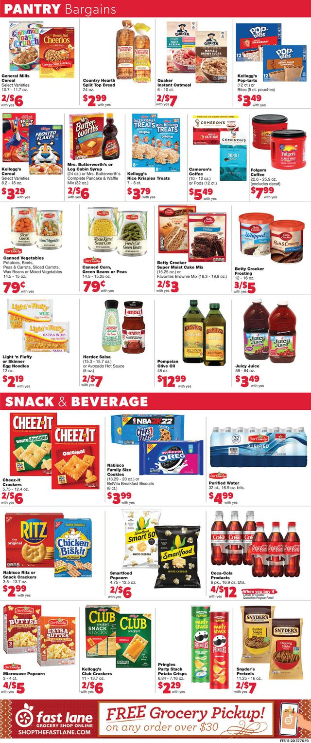 Family Fare Ad from 11/25/2022