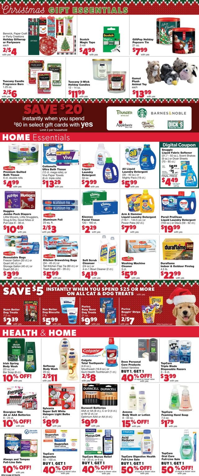Family Fare Ad from 12/07/2022