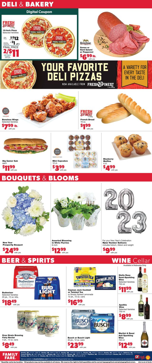 Family Fare Ad from 12/28/2022