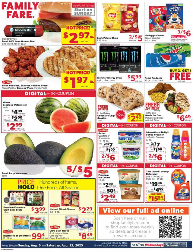 Family Fare Ad from 08/06/2023