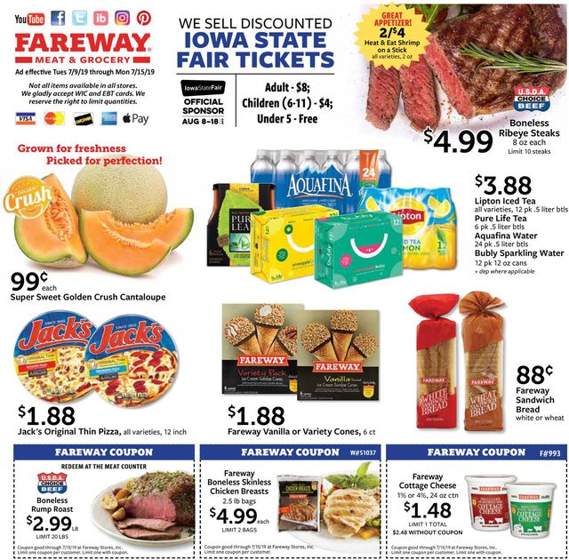 Fareway Ad from 07/09/2019