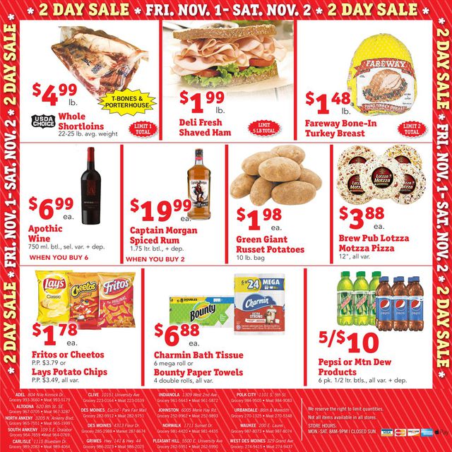 Fareway Ad from 10/29/2019