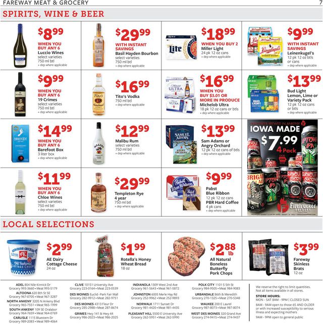 Fareway Ad from 08/18/2020