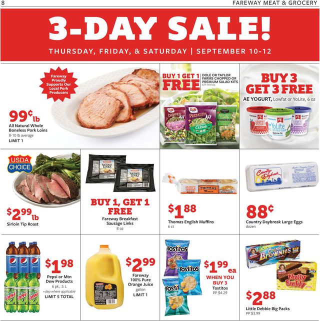 Fareway Ad from 09/08/2020