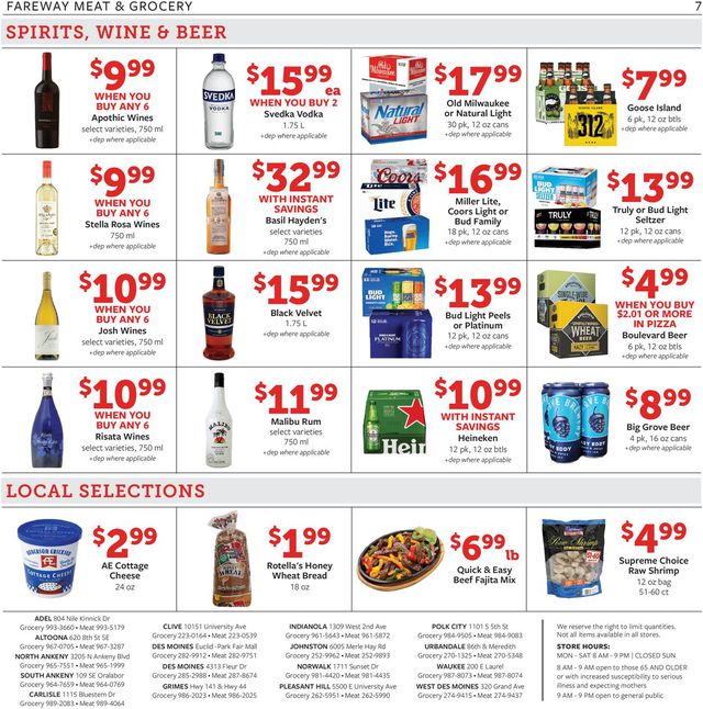 Fareway Ad from 10/20/2020