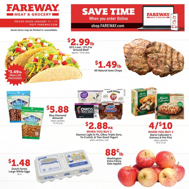 Fareway Ad from 01/11/2022