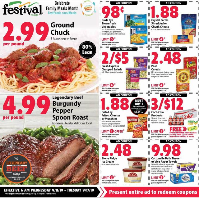 Festival Foods Ad from 09/11/2019