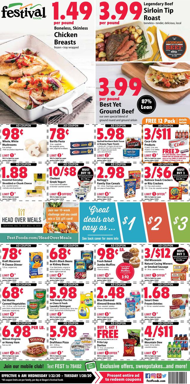 Festival Foods Ad from 01/22/2020