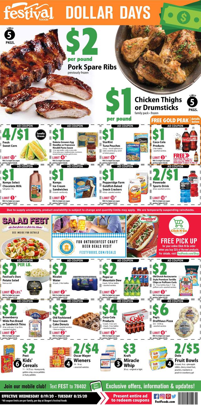 Festival Foods Ad from 08/19/2020