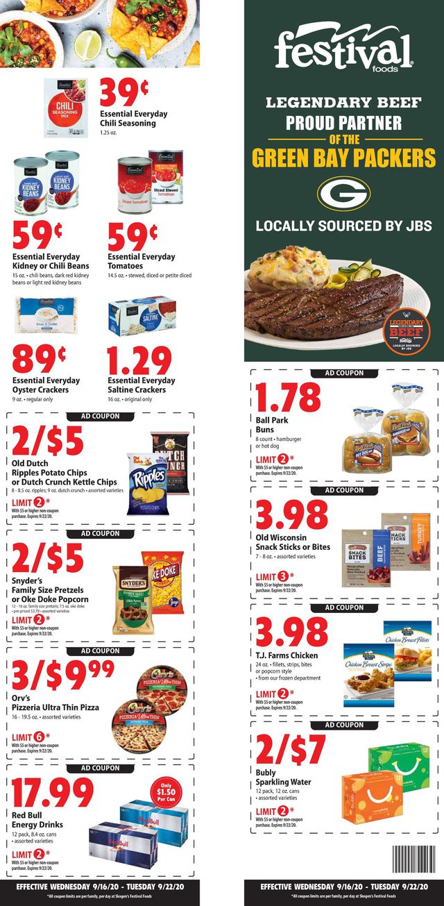 Festival Foods Ad from 09/16/2020