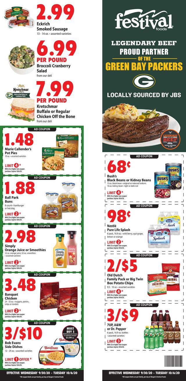 Festival Foods Ad from 09/30/2020