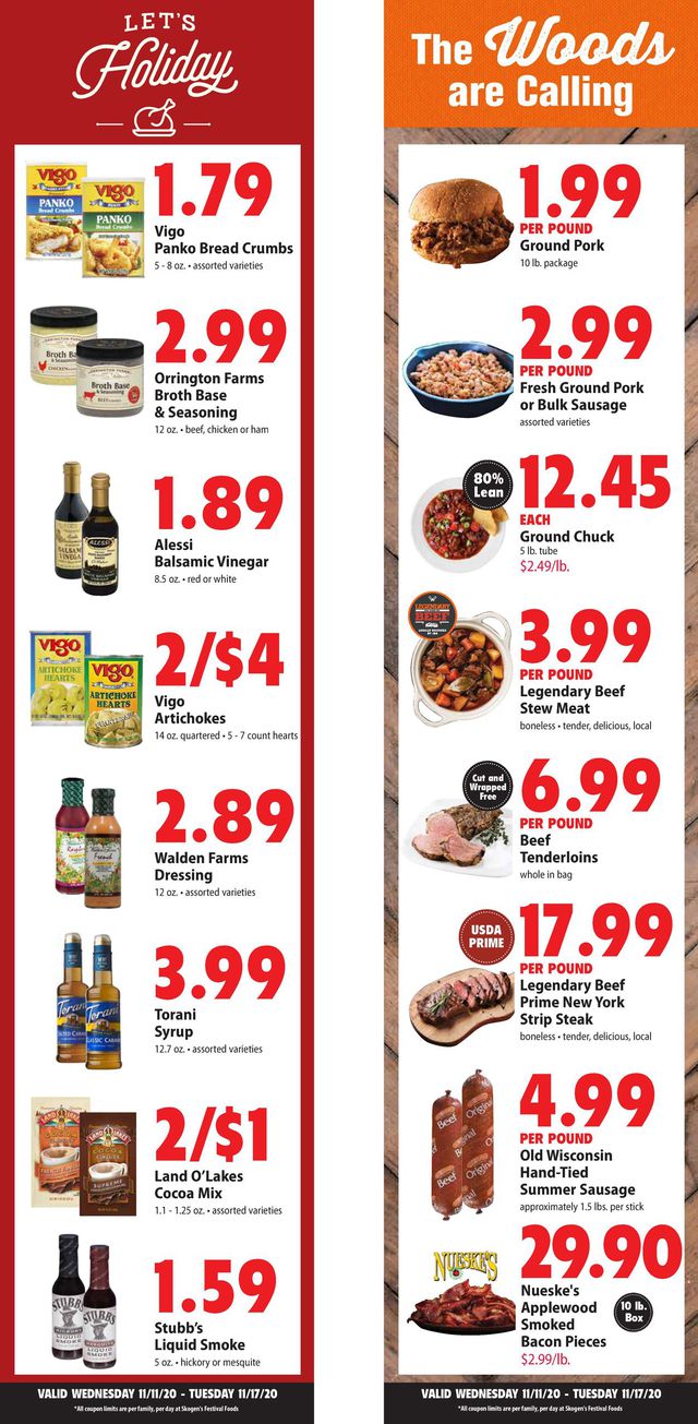 Festival Foods Ad from 11/11/2020