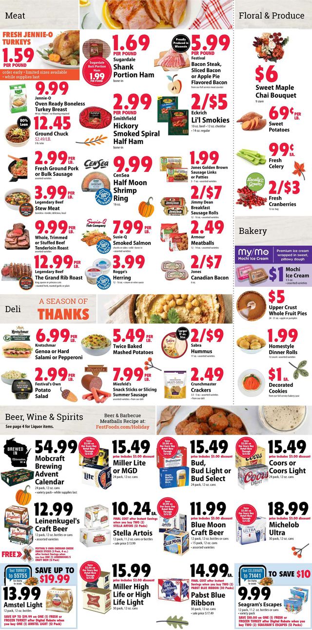 Festival Foods Ad from 11/18/2020