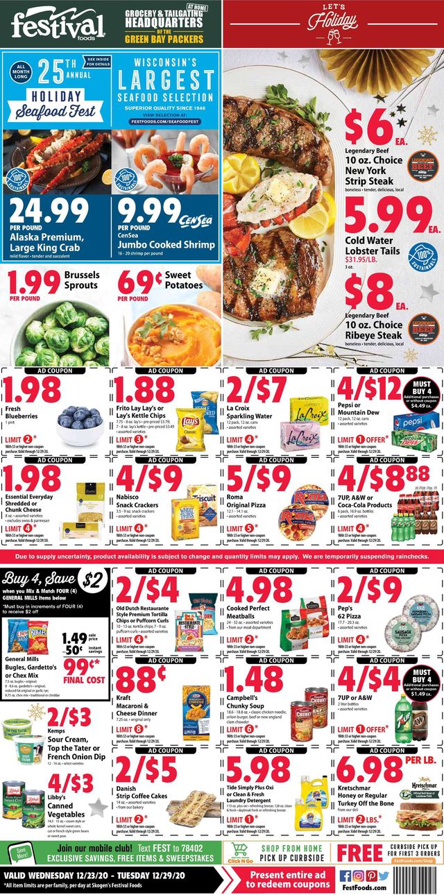 Festival Foods Ad from 12/23/2020