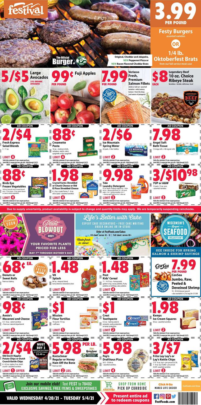 Festival Foods Ad from 04/28/2021