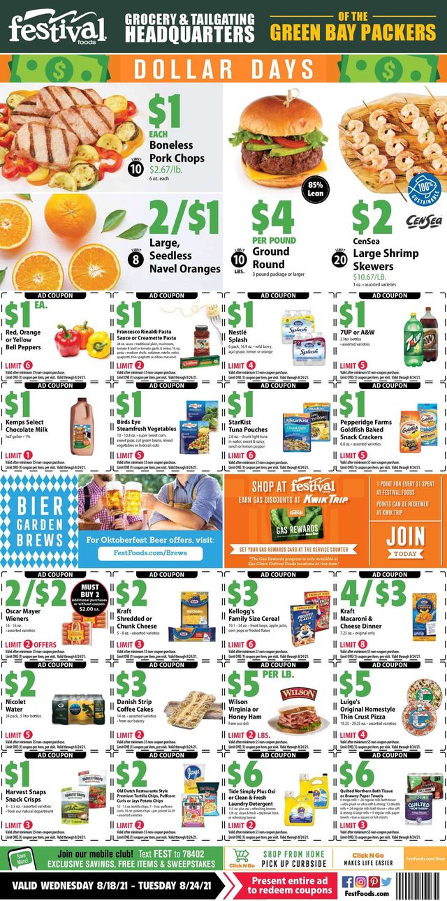 Festival Foods Ad from 08/18/2021