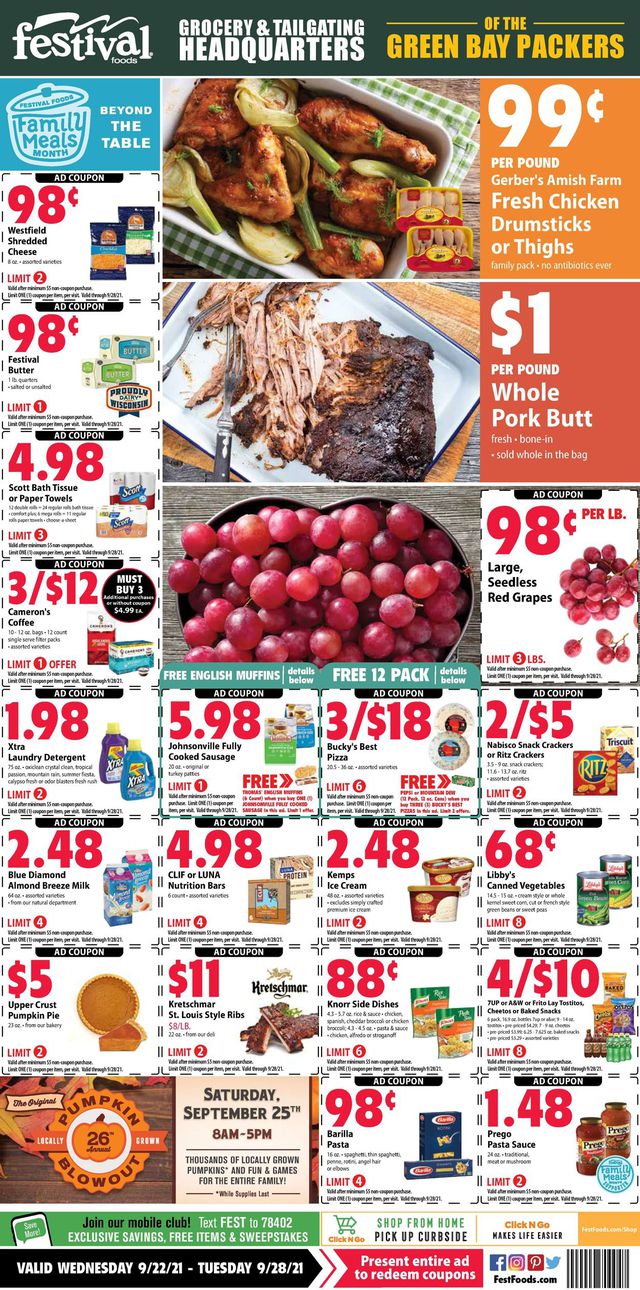 Festival Foods Ad from 09/22/2021