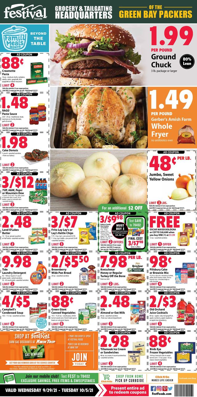Festival Foods Ad from 09/29/2021