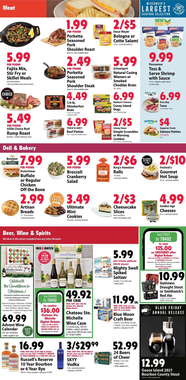 Festival Foods Ad from 11/24/2021