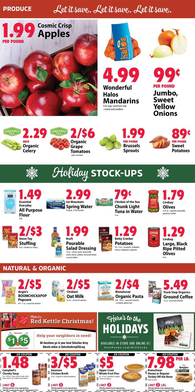 Festival Foods Ad from 12/15/2021