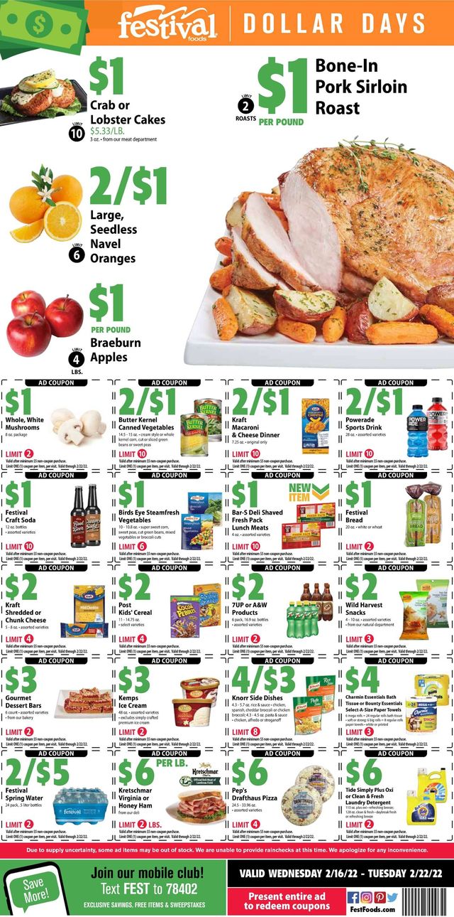 Festival Foods Ad from 02/16/2022