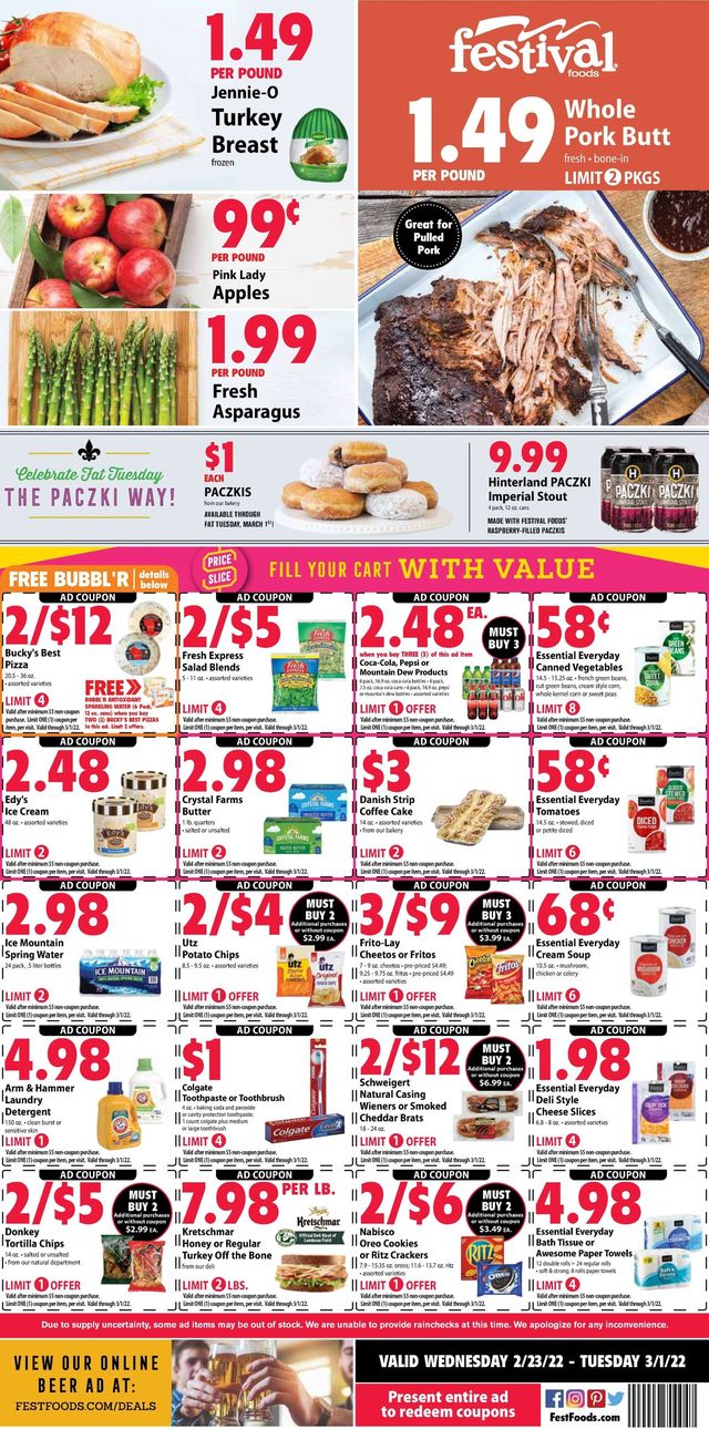 Festival Foods Ad from 02/23/2022
